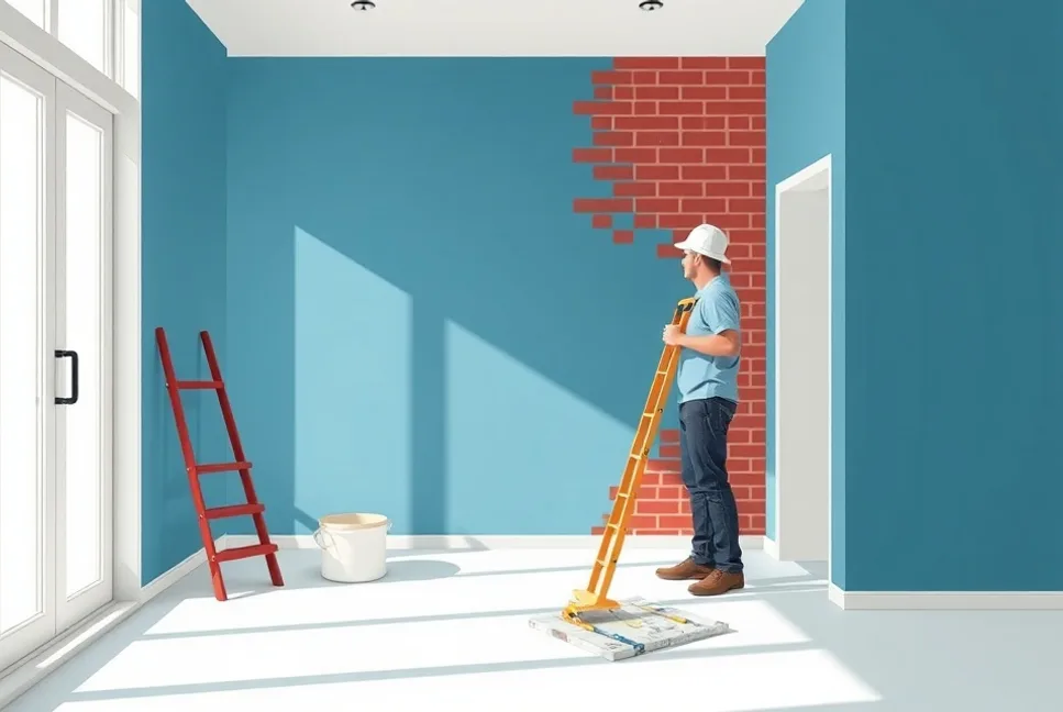Intérieur rénové après travaux de peinture à Ingré